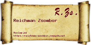Reichman Zsombor névjegykártya
